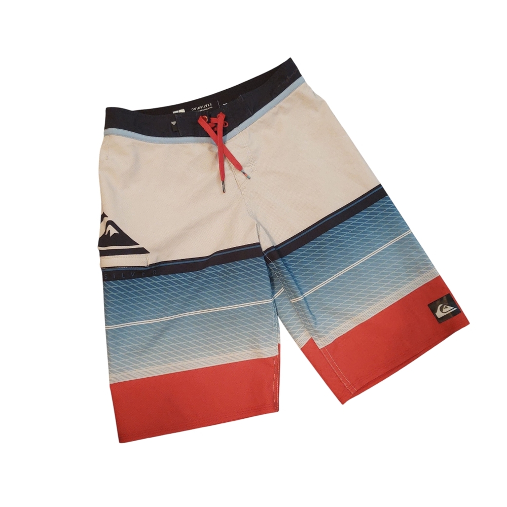 Bundle Of 2 USED Quiksilver Board Shorts Size XS/27 - Picture 2 of 16